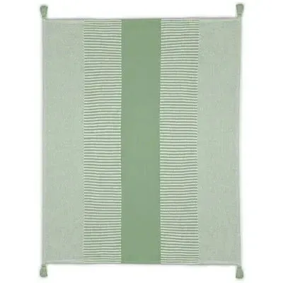 Radial 80279PGW Pastel Green/White Throw White