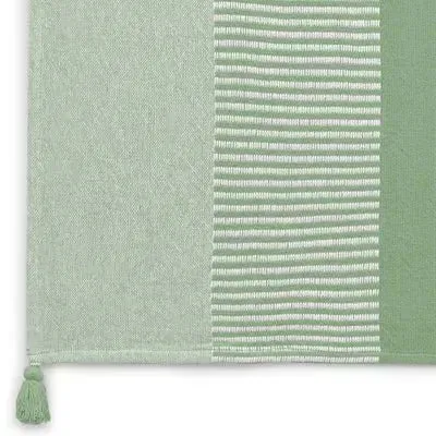 Radial 80279PGW Pastel Green/White Throw White