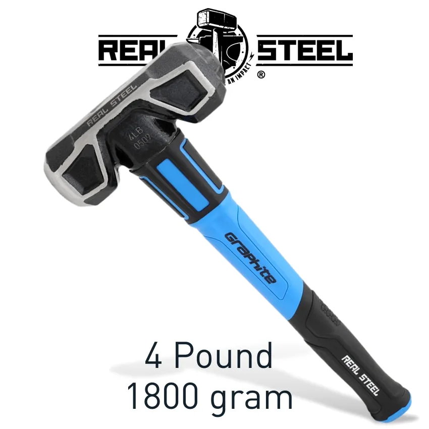 REAL STEEL HAMMER SLEDGE/CROSS STRIKE 1.8KG 4LB GRAPH. HANDLE REAL STEEL RSH0509