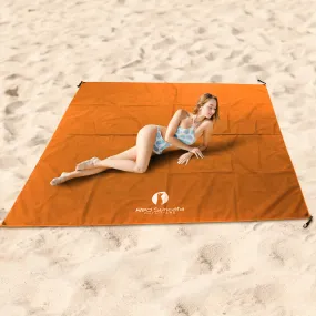 Red Suricata Orange Sand Free Beach Mat Blanket – Compatible with Orange Beach Sun Shade Canopy