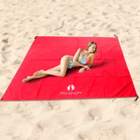 Red Suricata Red Sand Free Beach Mat Blanket – Compatible with Red Beach Sun Shade Canopy