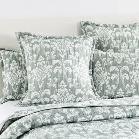 Renee Taylor Tahlia Jacquard Jade European Pillowcase