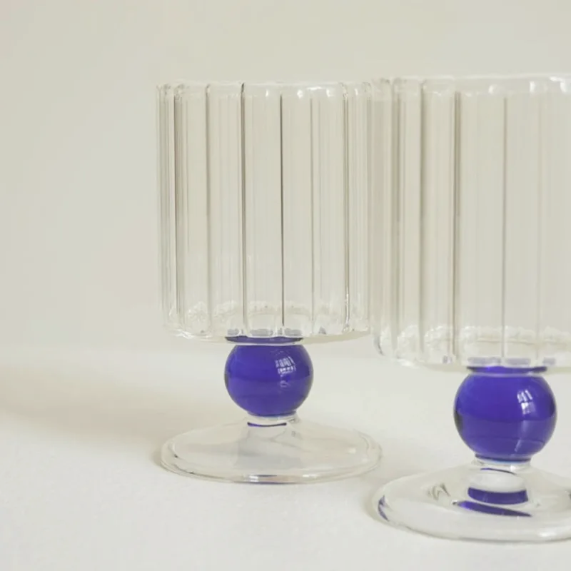 Ripple & Dot Glass Goblet