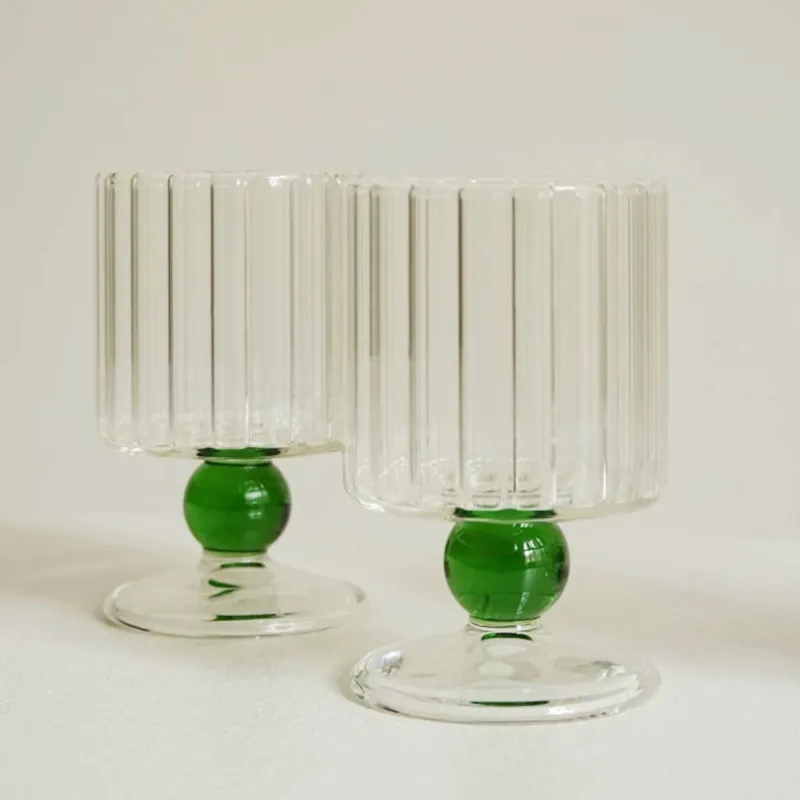 Ripple & Dot Glass Goblet