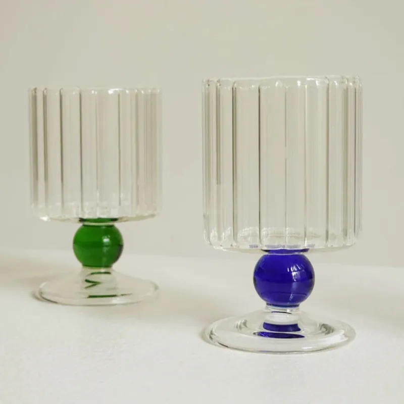 Ripple & Dot Glass Goblet