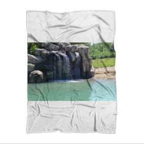 Rock Waterfall Sublimation Throw Blanket