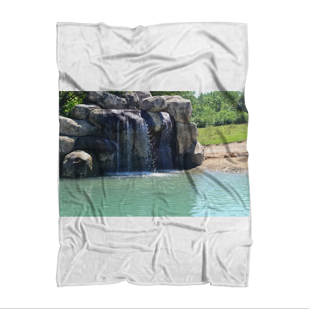 Rock Waterfall Sublimation Throw Blanket