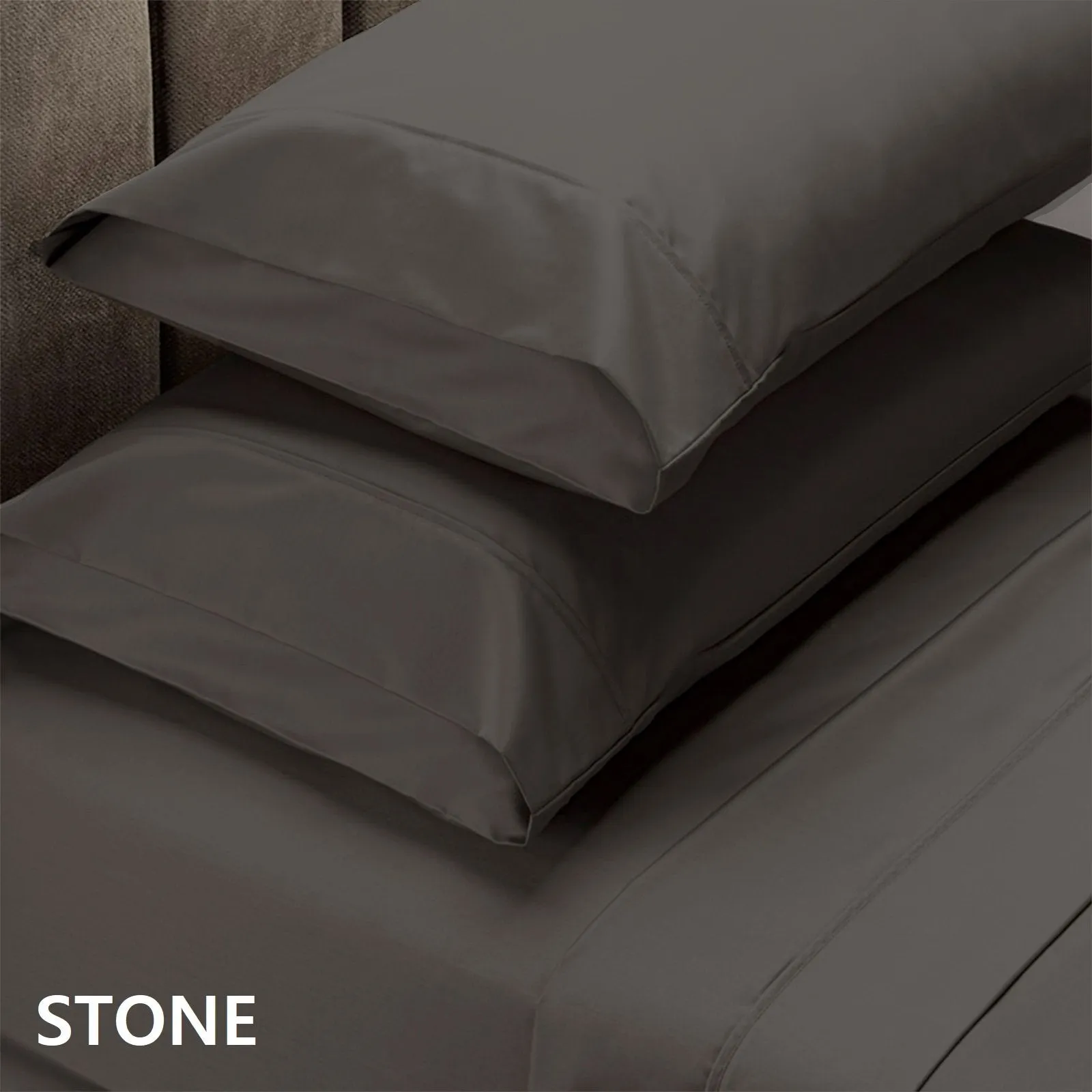 Royal Comfort 1500 Thread Count Cotton Rich Sheet Set 4 Piece Ultra Soft Bedding King Stone