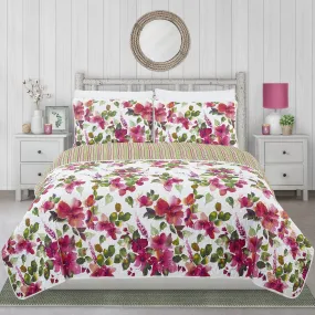 Safdie & Co. Quilt 3PC Set DQ Floral