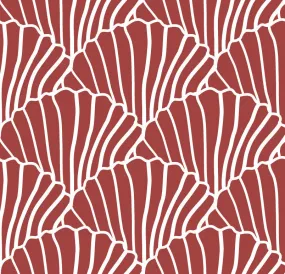 SEASHELLS | Burgundy | Pillowcase | 50x75cm / 19.6x29.5"