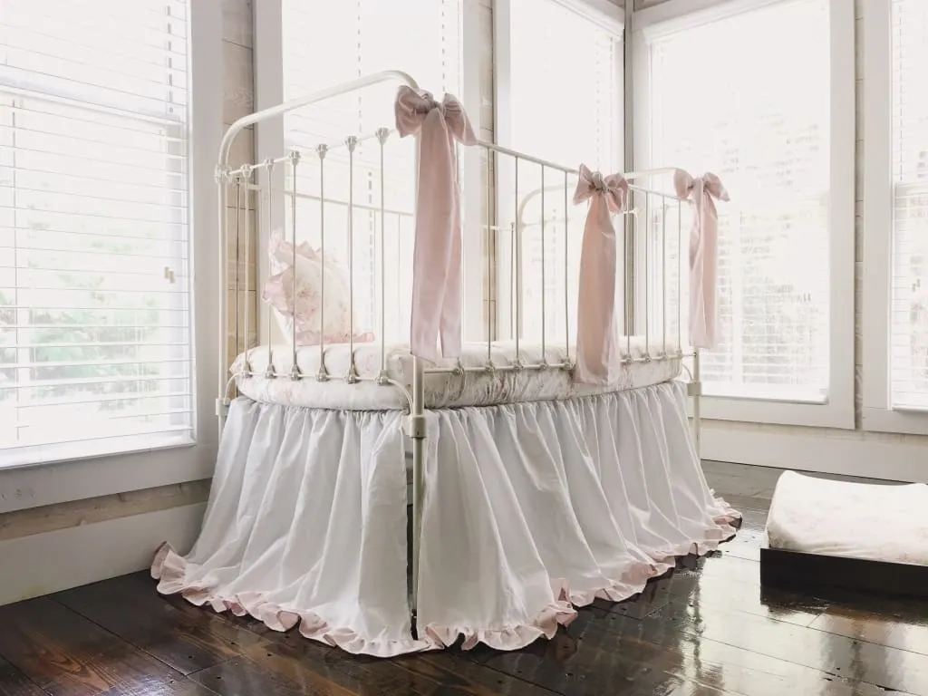 Shabby Chic Watercolor Floral Crib Bedding