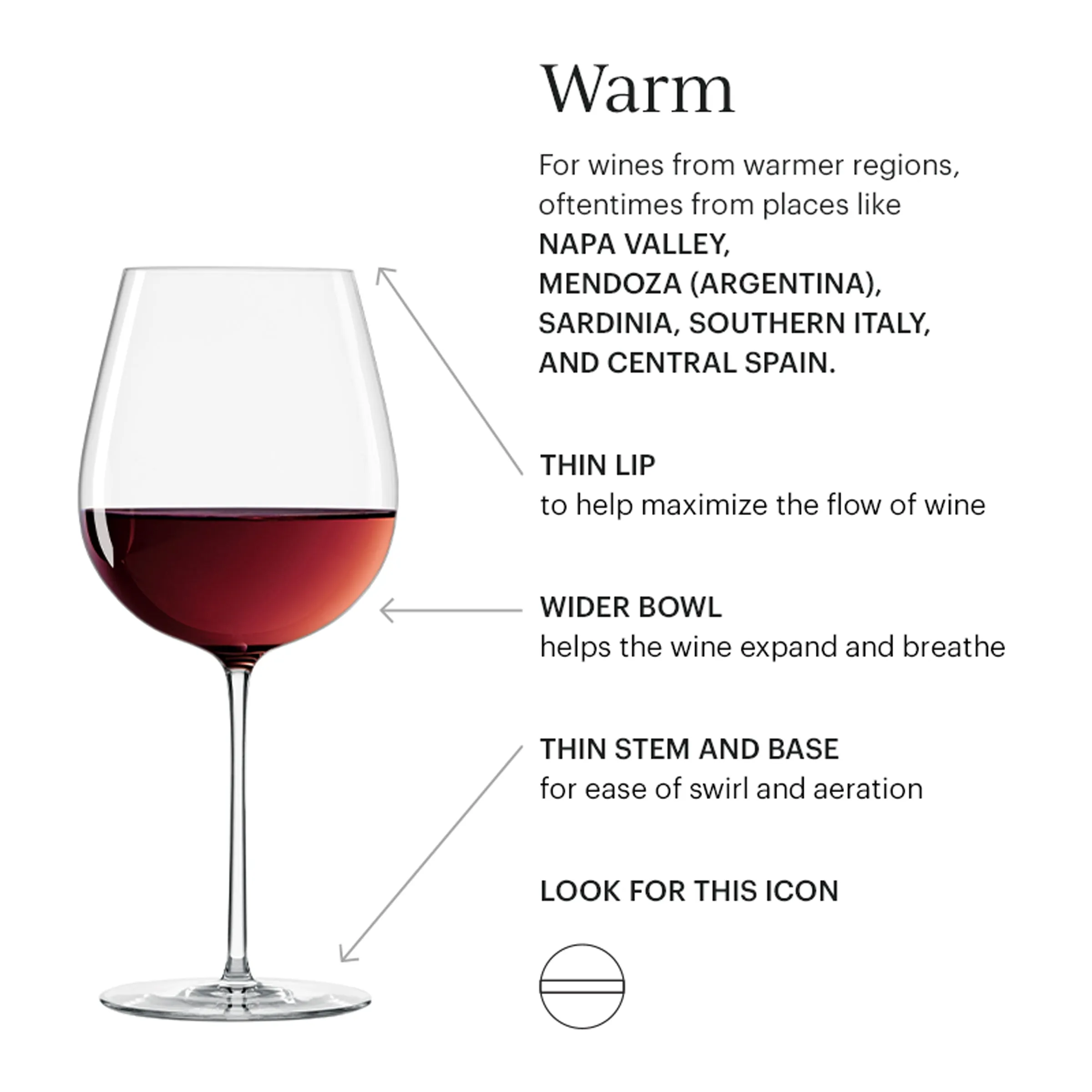 Signature Series Warm & Cool Region Wine Glasses