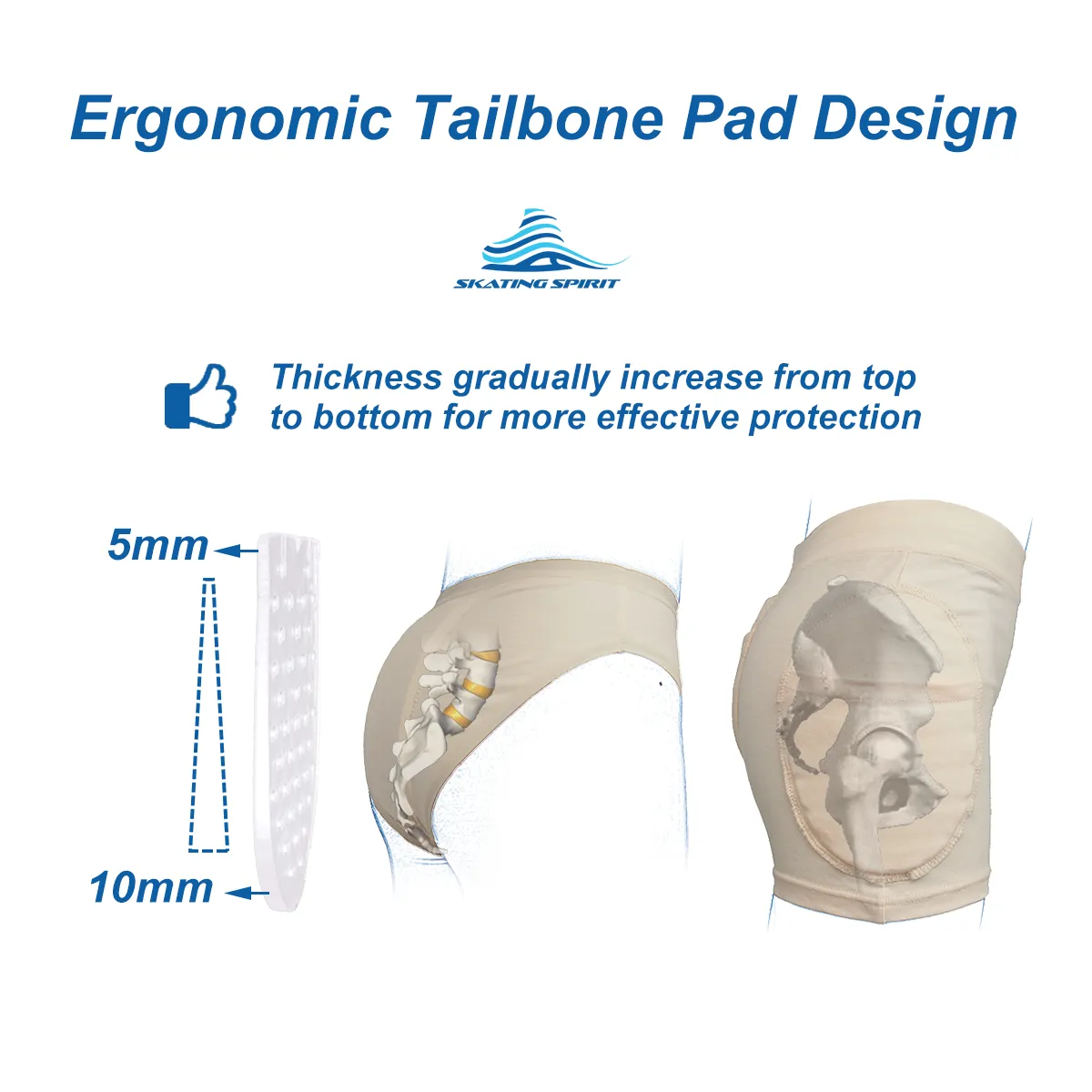 Silicone Gel Pads for Tailbone and Hip Protection