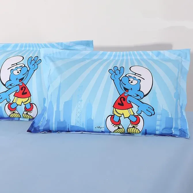 Smurf Playing Basketball Luxury 4-Piece Bedding Sets/Duvet Covers