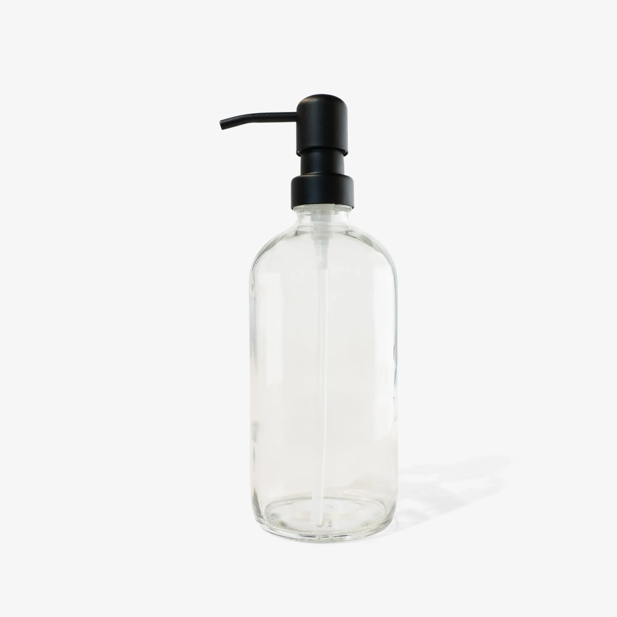 Soap Glass Bottle (16 oz) with Black Pump