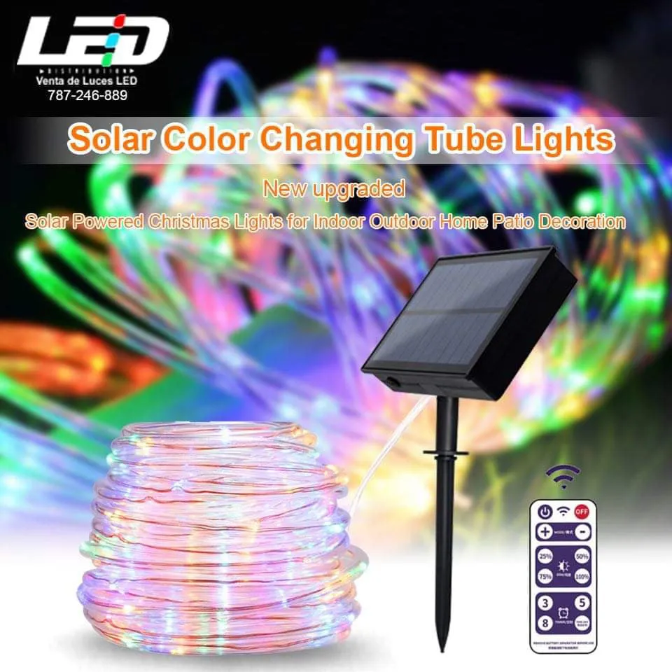 Solar Christmas Rope RGB 200led 65' pies #1018