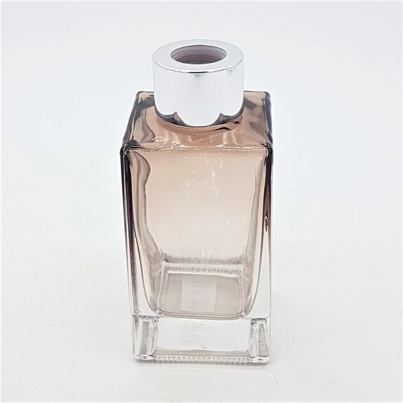 Square Glass Reed Diffuser Bottle With Silver Cap - 100ml Grey