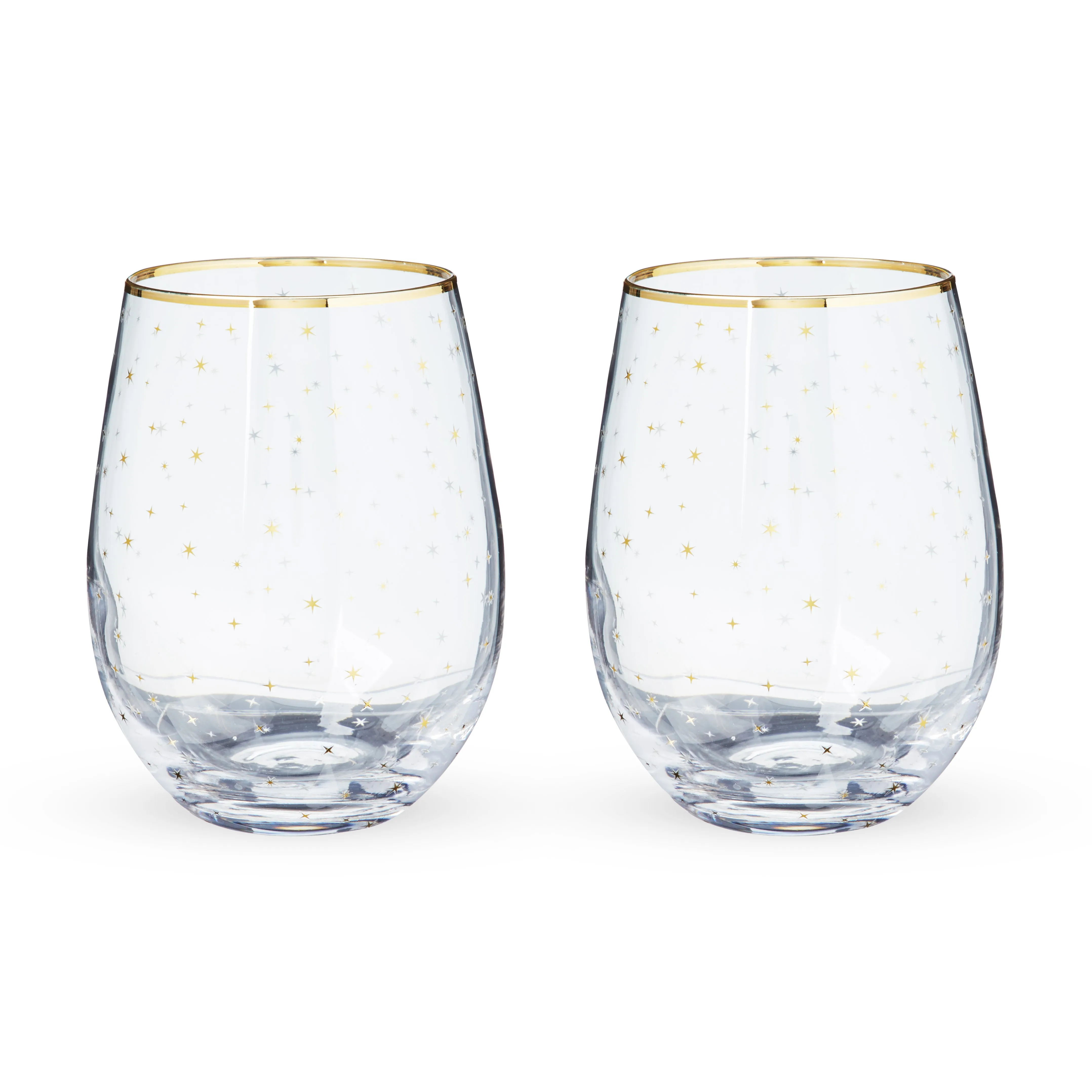 Starlight Stemless Wine Glass Set