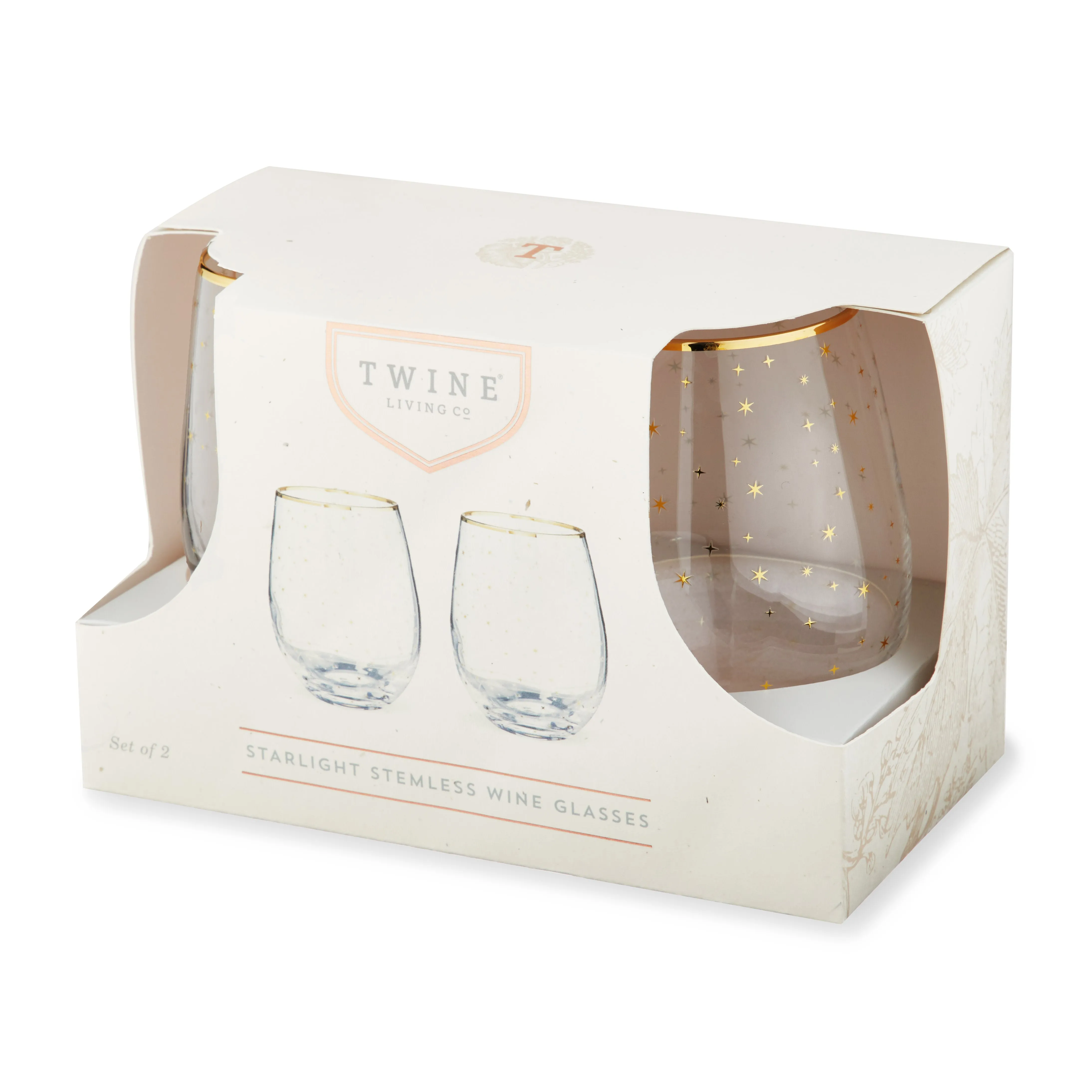 Starlight Stemless Wine Glass Set