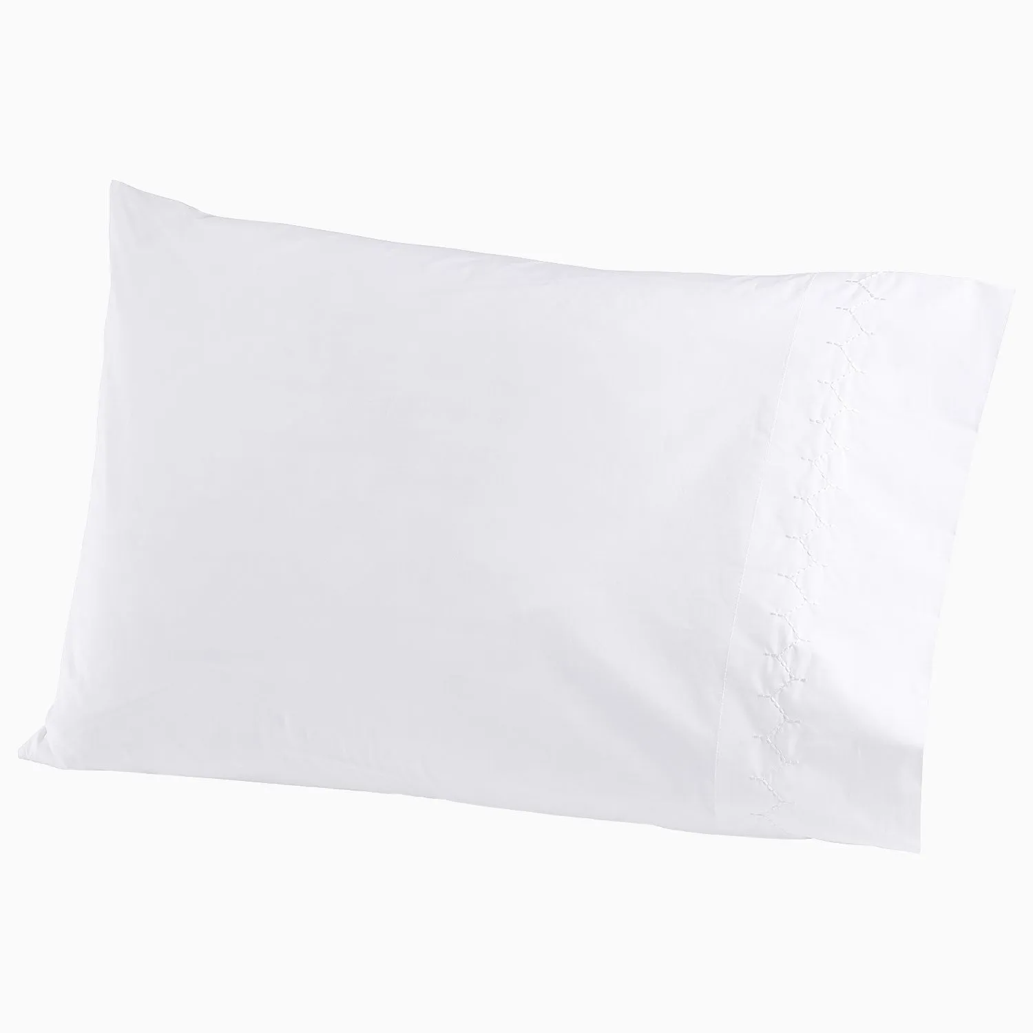 Stitched White Organic Sheet Set