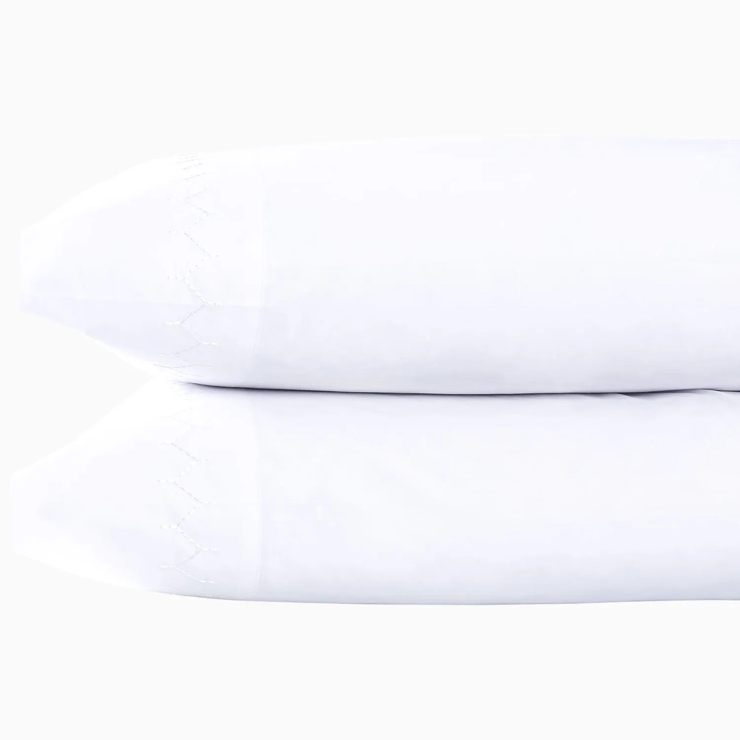 Stitched White Organic Sheet Set