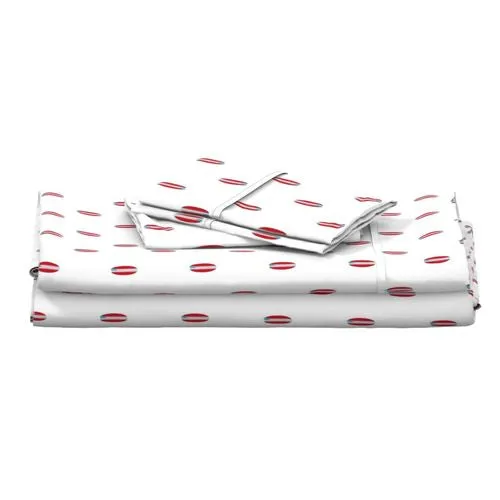 Surfer Red and Aqua Ocean Blue Mini Size Classic Surfboards Sheet Set