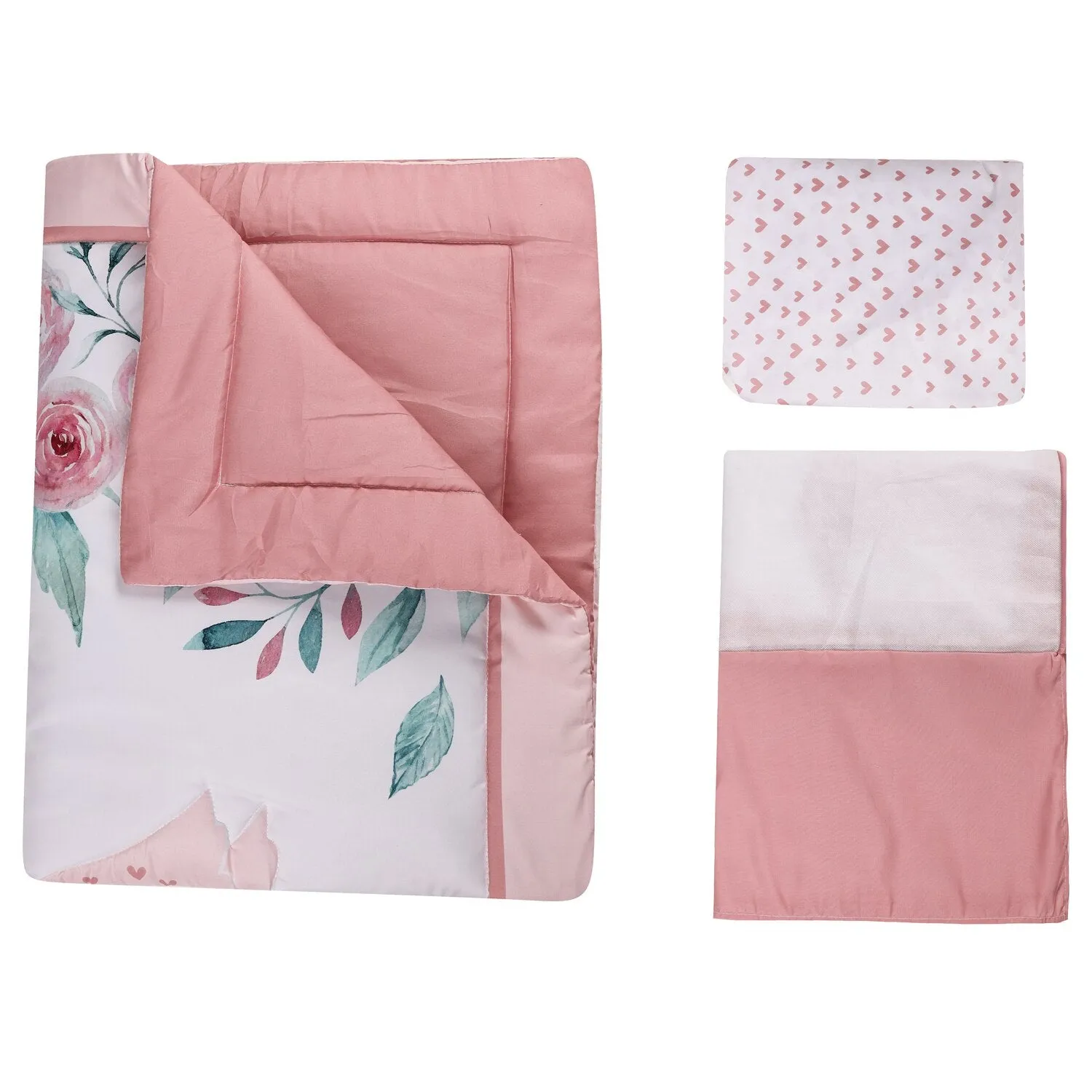 Swan Cot Bedding Set - Girls Baby Cot Accessories