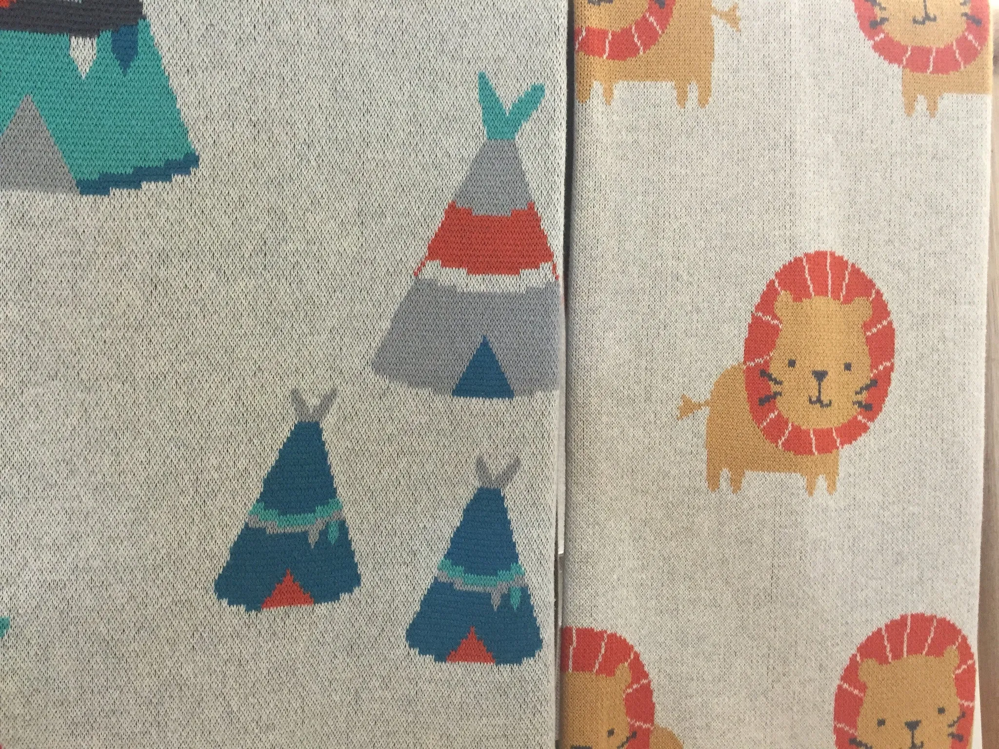 Teepee Baby Cotton Knit Pram Cot Blanket