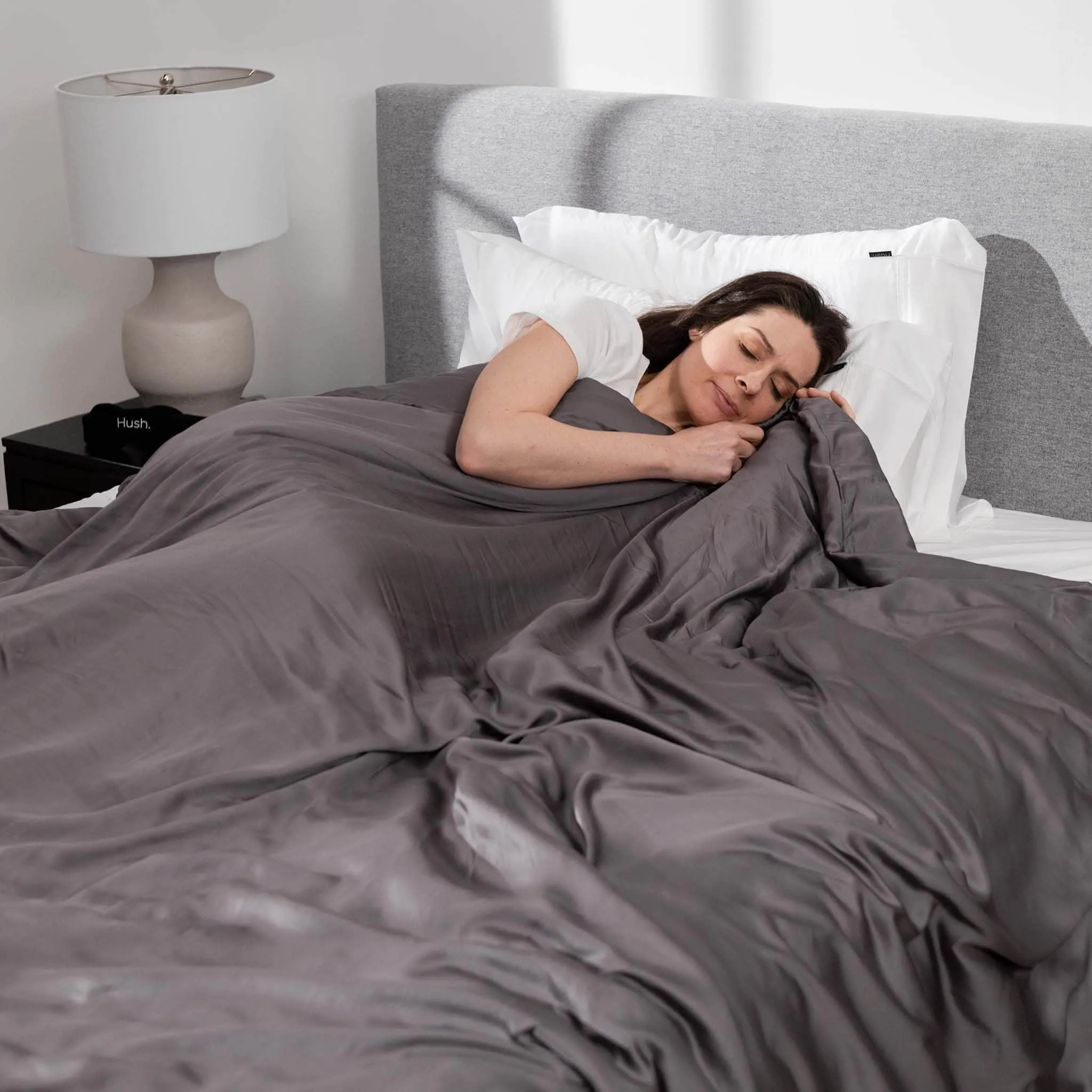 The 2-in-1 Weighted Blanket, Duvet, and Iced Cooling Cover Bedding Package: Summer & Winter - Available in 2 Colours and 3 Sizes