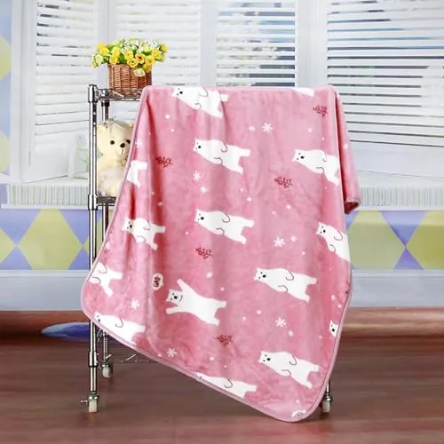 THE STYLE SUTRA® Throw Blankets Chairs Couch Bedding Accessories for Bedroom Apartment Travel Pink