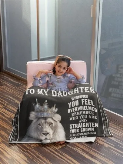 To My Daughter White Lion Blanket Bundle