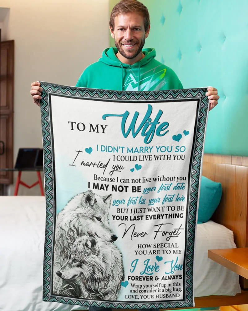 To My Wife - Wolf A245 - Premium Blanket