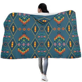 Travois Tipi Deep Lake Hooded Blanket