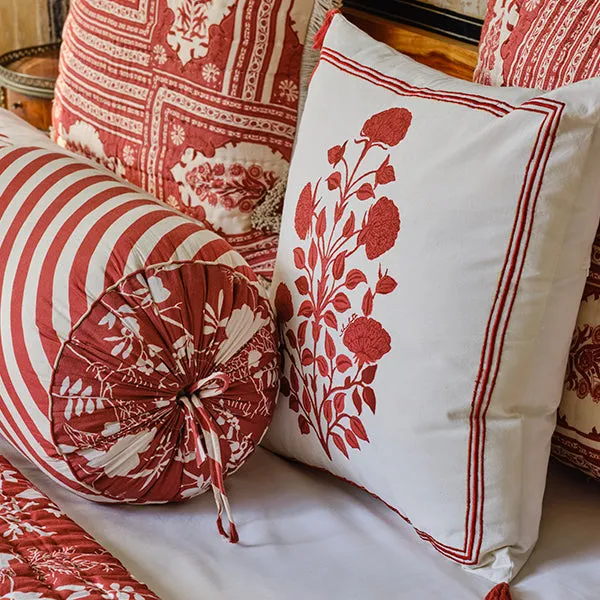 TRIPOLIA RUBY Curated Full bedding ensemble set of 6 ITEMS | LUXURY