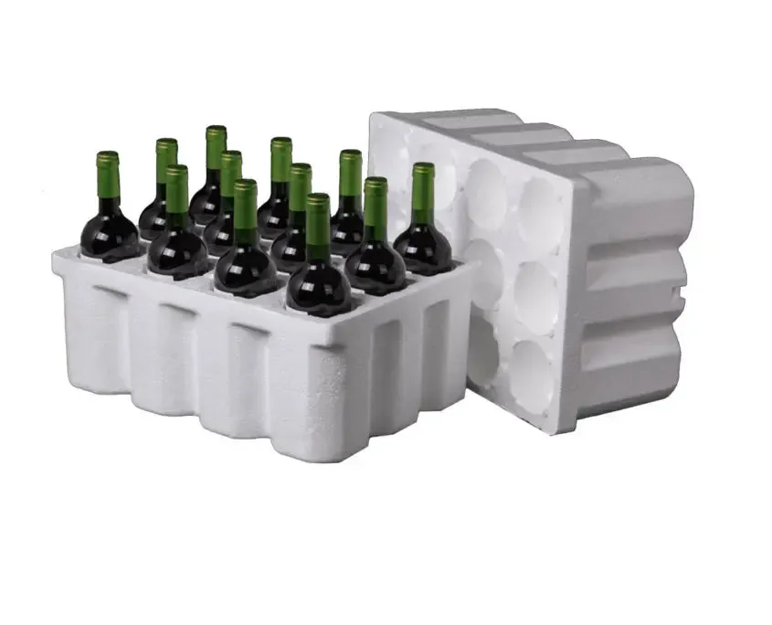 Twelve (12) Bottle Foam Shipper Kit - 1 foam shipper & 1 outer shipping box