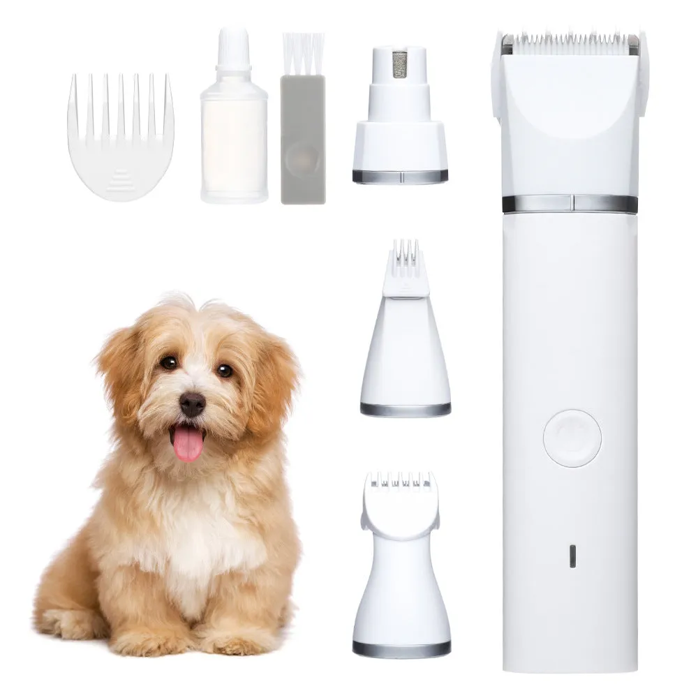 USB Pet Shaver Set Rechargeable Dog Clipper Pet Nail Grinder Electric Foot Shaver