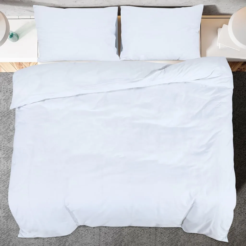 vidaXL Duvet Cover Set White 260x240 cm Cotton