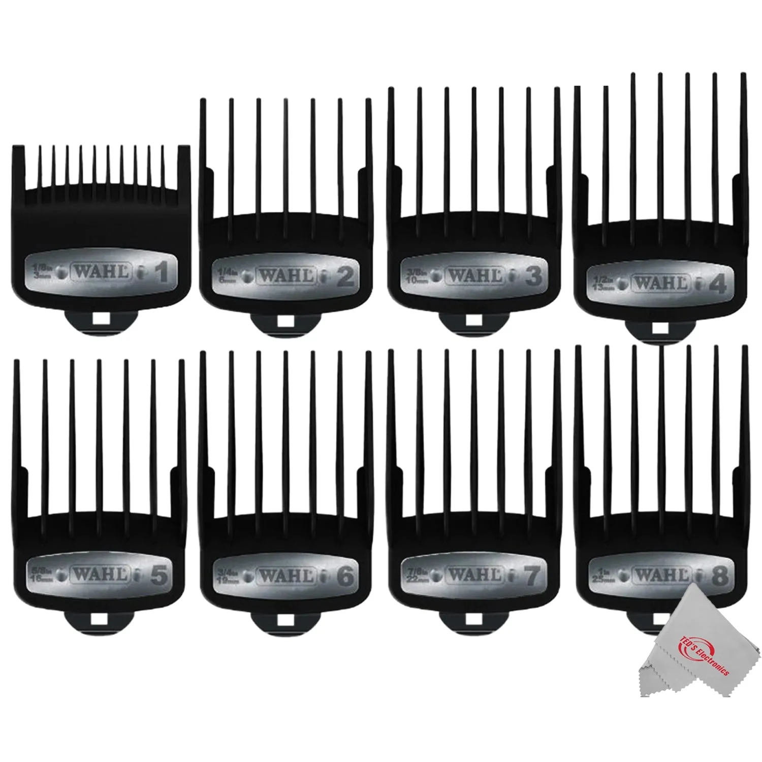 Wahl 8-Pack Premium Cutting Guides Fits All Wahl Full Size Clipper Blades (Except Competition Series)