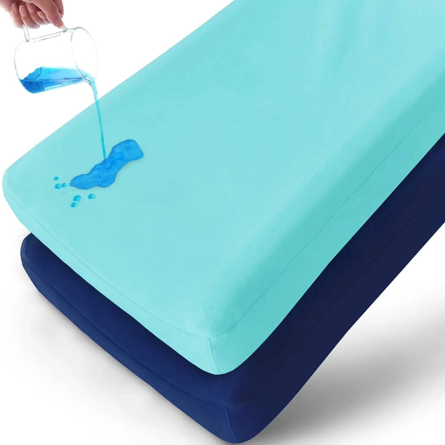 Waterproof Changing Pad Cover - 2 Pack, Ultra-Soft Microfiber, Smooth & Breathable