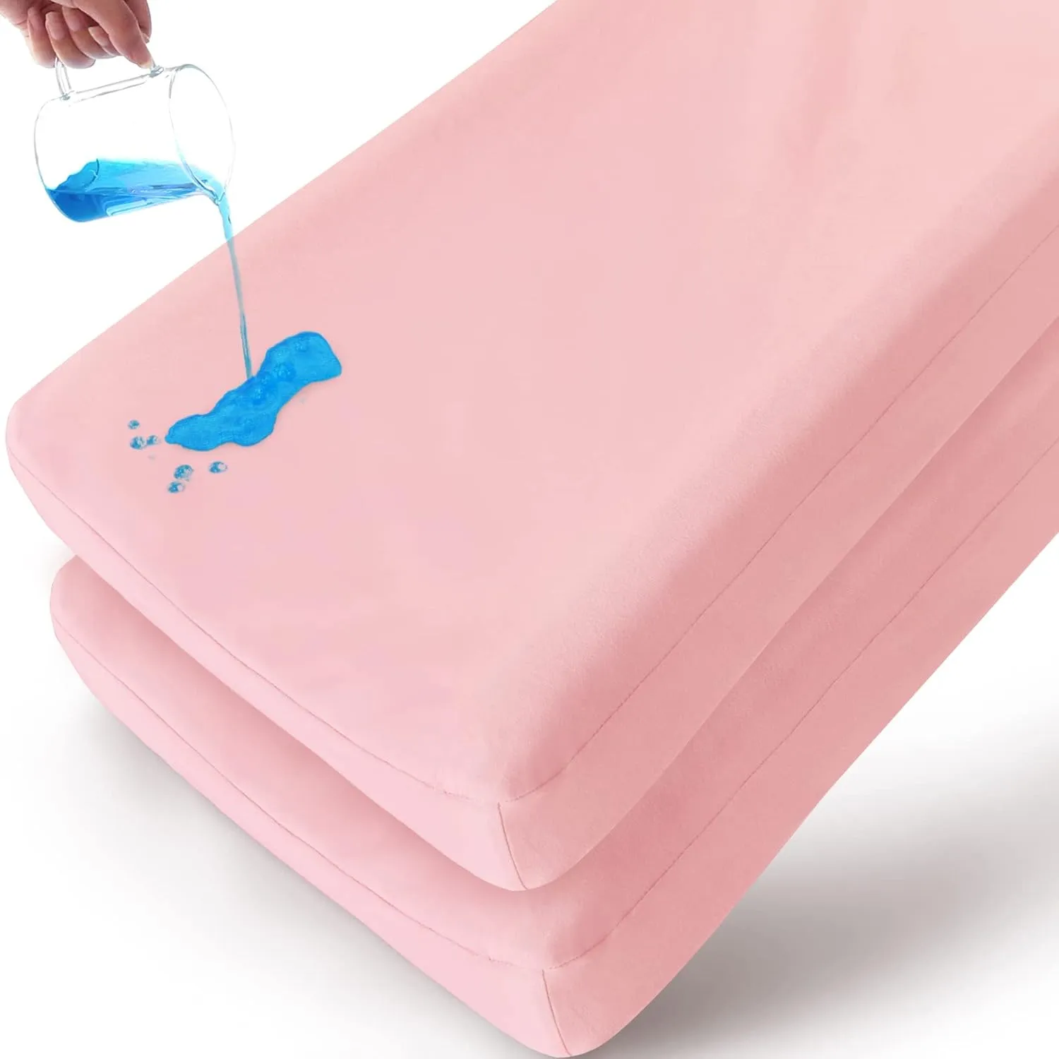 Waterproof Changing Pad Cover - 2 Pack, Ultra-Soft Microfiber, Smooth & Breathable