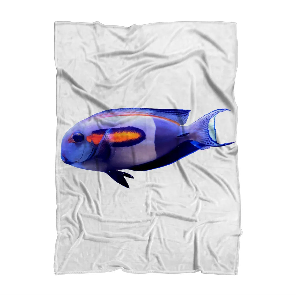 White Fish Sublimation Throw Blanket