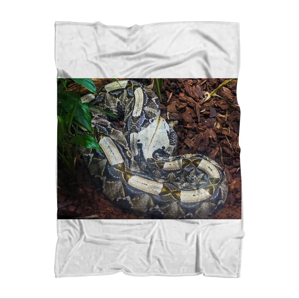 White Snake Sublimation Throw Blanket