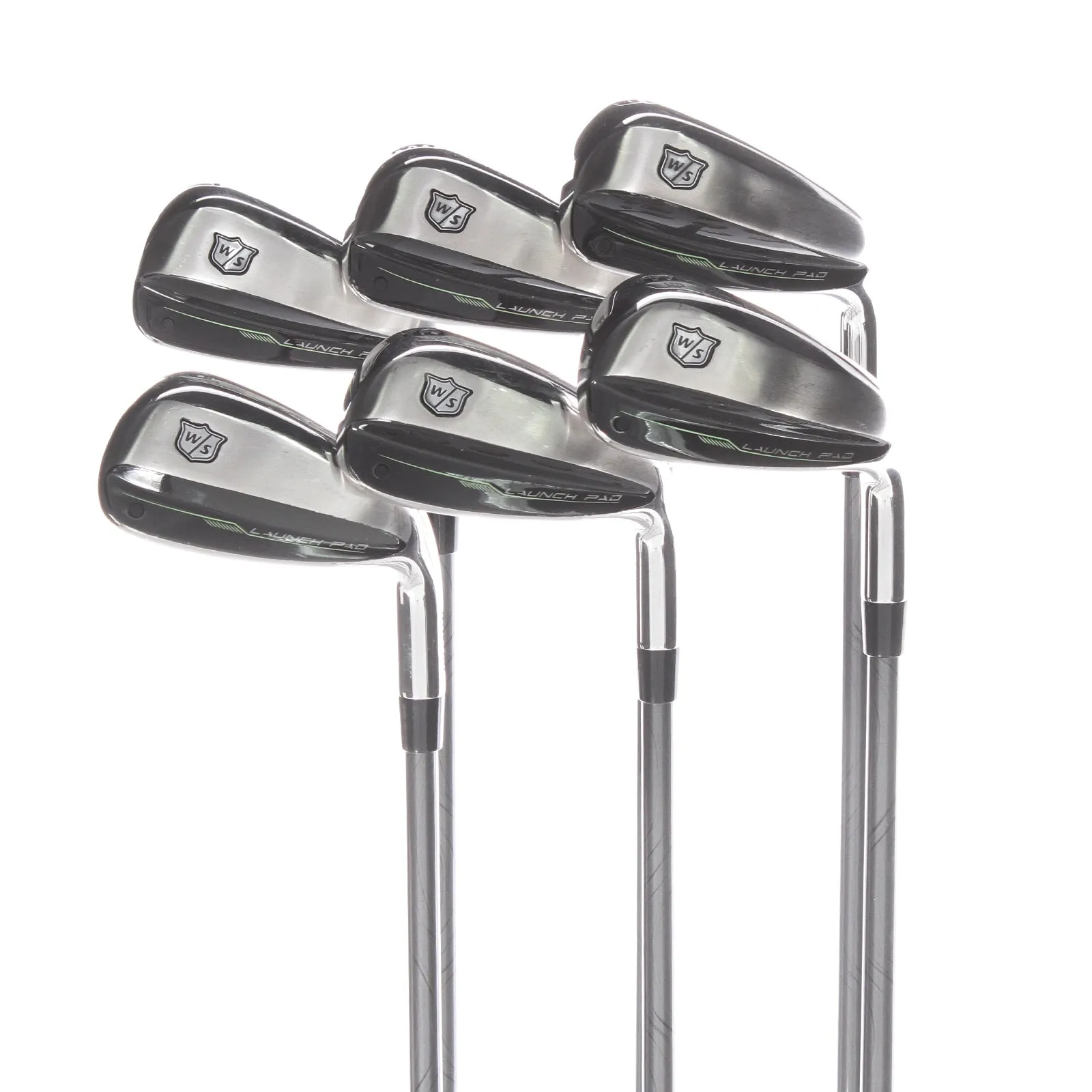 Wilson Launch Pad 2022 Graphite Mens Right Hand Irons 5-PW -0.5" shorter 2* Flat Senior - Project X Evenflow 55g 5.0