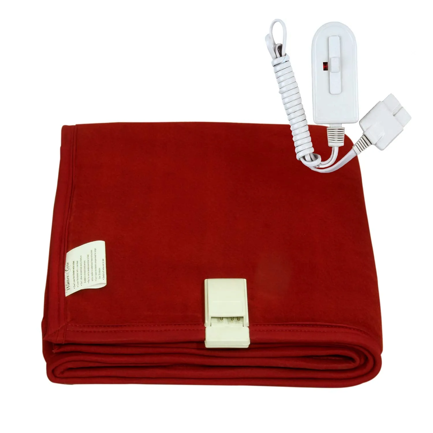 Winter Care Single Bed Luxury Electric Blanket (Red, 36 x 60 Inches)