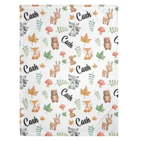 Woodland Wonderland Personalized Minky Blanket (Plush Minky)